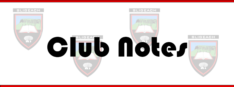 St. Patricks Club notes Monday 15th April